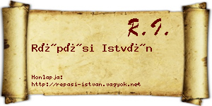 Répási István névjegykártya